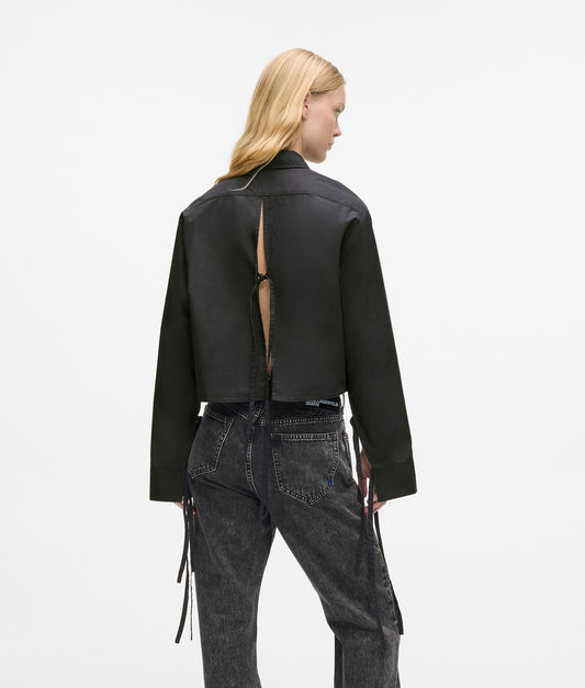 Karl Lagerfeld Jeans Klj Washed Cotton Blouse Washed Black (B1W110271BJ) Women