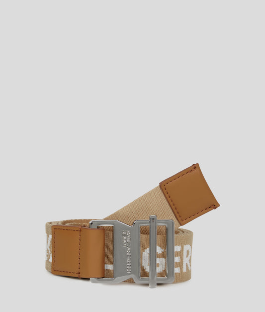 Karl Lagerfeld Jeans Klj Canvas Logo Belt Travertine (B1W33061112) Women