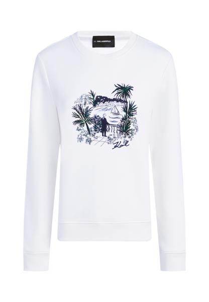 Karl Lagerfeld Villa Print Sweatshirt Cannoli Cream (B2W20009B09) Women