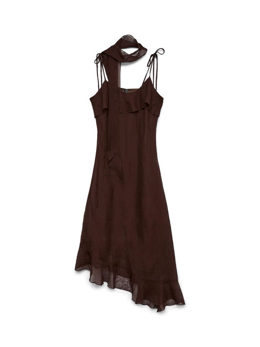 Sabrina Blk Scrf Flounce Dress Exp Chocolate Martini (10344471) Women
