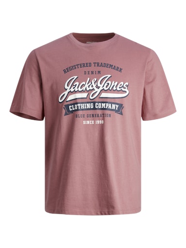 Jack & Jones Essentials JJELOGO TEE SS O-NECK 2 COL SS24 SN Mesa Rose (12246690-MesaRose) Men