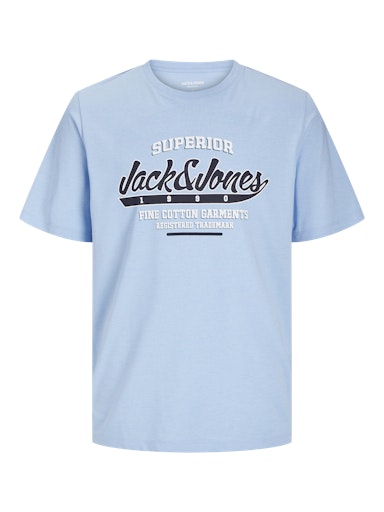 Jack & Jones Essentials JJELOGO TEE SS O-NECK 2 COL SS25 SN Chambray Blue (12268267-ChambrayBlue) Men