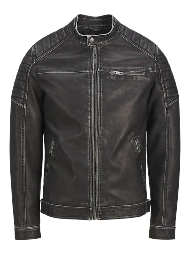 Jack & Jones Essentials JJEROCKY WASHED PU JACKET NOOS Black (12273226-Black) Men