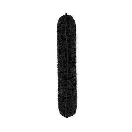 Lussoni Hair Bun Ring with Elastic Band - High Quality Mesh Sponge 230 Black
