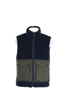 Harmont & Blaine Faux Shearling Gilet Navy Blue (K0I1780403280801) Men