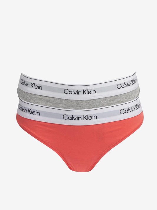 Calvin Klein Punch Pink/Grey Heather Top (LV00QF8834-3Y1) Women