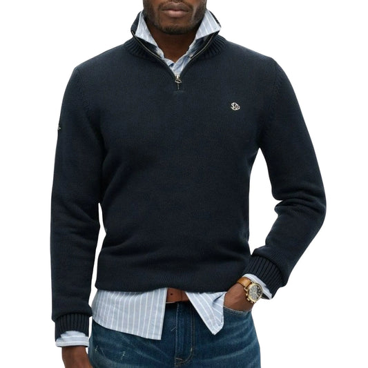 Superdry Cotton Knit Henley Sweater (M6110706A-11S) Men