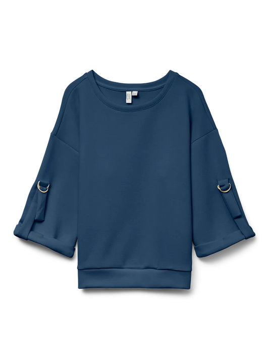 Bolda 3/4 Sleeve O-Neck Sweat Dark Denim (10328433) Women