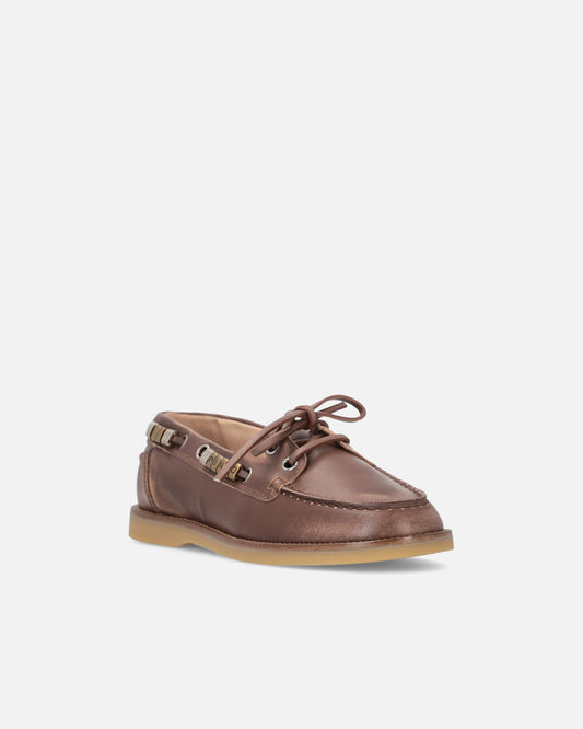 GRACE 01 - MOCASSINO CALF LEATHER NUT Women