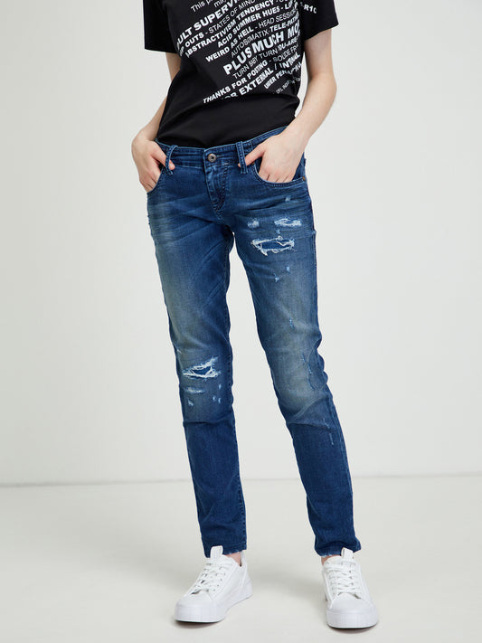 Diesel Grupee Blue Ripped Slim Fit Jeans (SL83R2L6001-3320170) Women