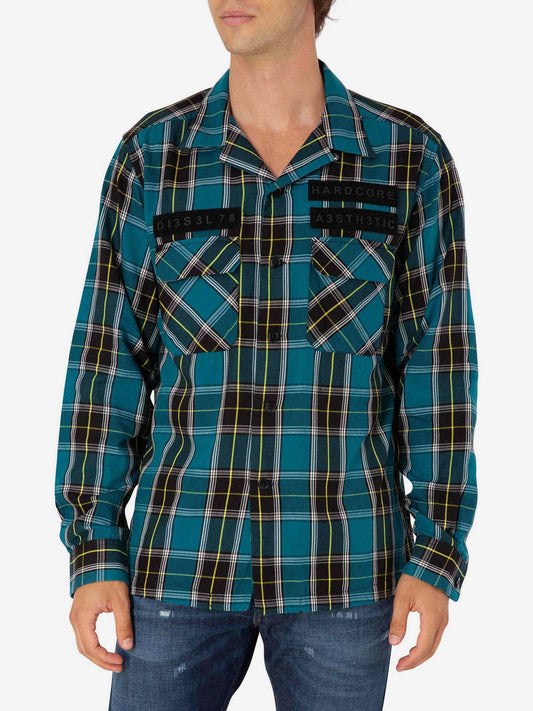 Diesel Petrol Plaid Shirt S-Takeshi Blue (SUNICE-3134661) Men