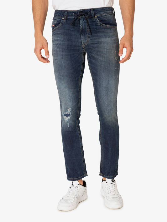 Diesel Thommer Cropped Skinny Fit Jeans Blue (SUNICE-3136398) Men