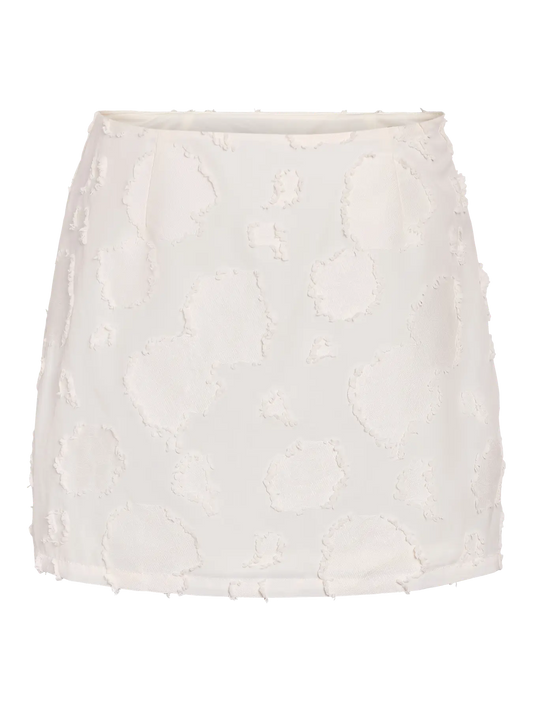 Alessa High Waist Short Texture Skirt Bright White (27035946) Women