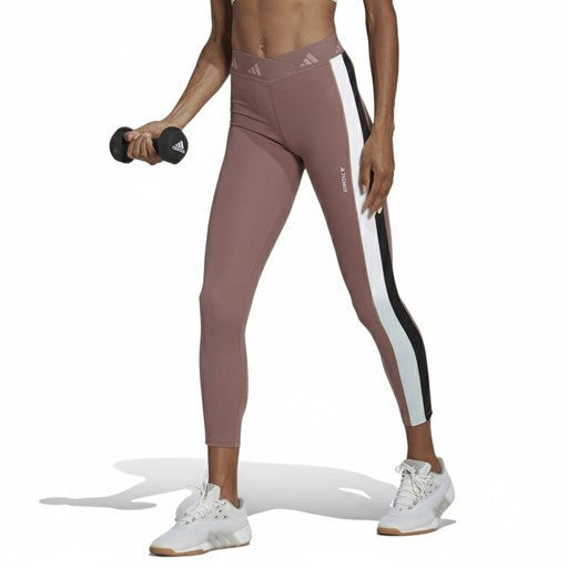 Adidas Colorblock Stripe Leggings Brown, Women