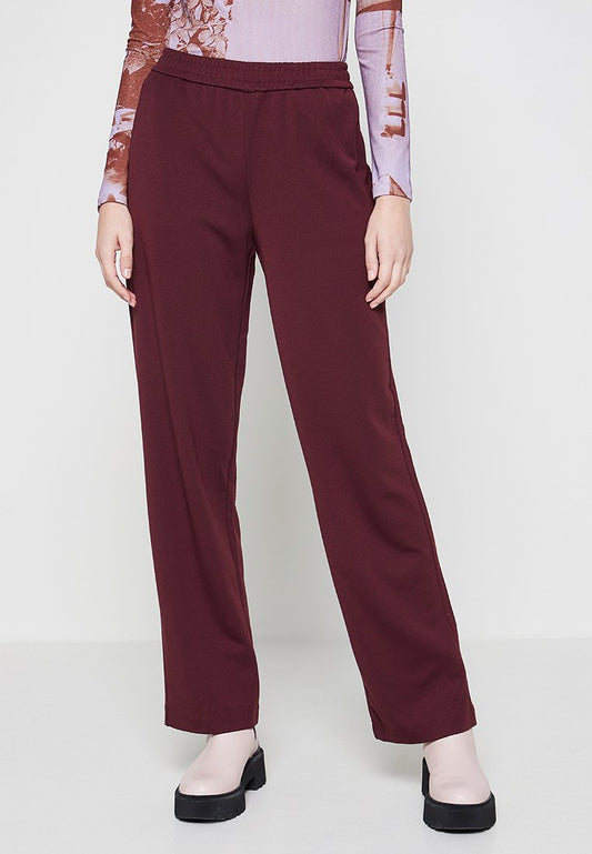 Vero Moda VMMINEA MR STRAIGHT PANT LT Bordeaux (ZZO1TKN02-G00) Women