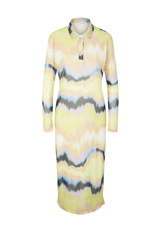 TOM TAILOR DENIM Dresses & Jumpsuits Gemustertes Midi Dress Mesh Yellow (TO721C0HB-E11) Women