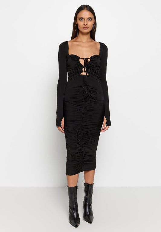 Versace Jeans Couture C/L Jumper ORGANZINO PL Black (VEI21C0AY-Q11) Women