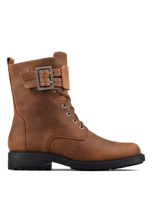 Clarks Casual Orinoco 2 Lace Geboend Leder Laarzen In Bruin Brown (CL111N0CF-O11) Women