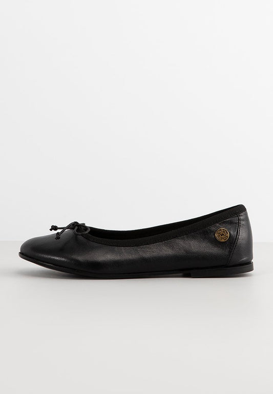 ELIE SAAB LAMINATED LEATHER BALLET FLATS Black (ZZO2LMX01-Q00) Kids