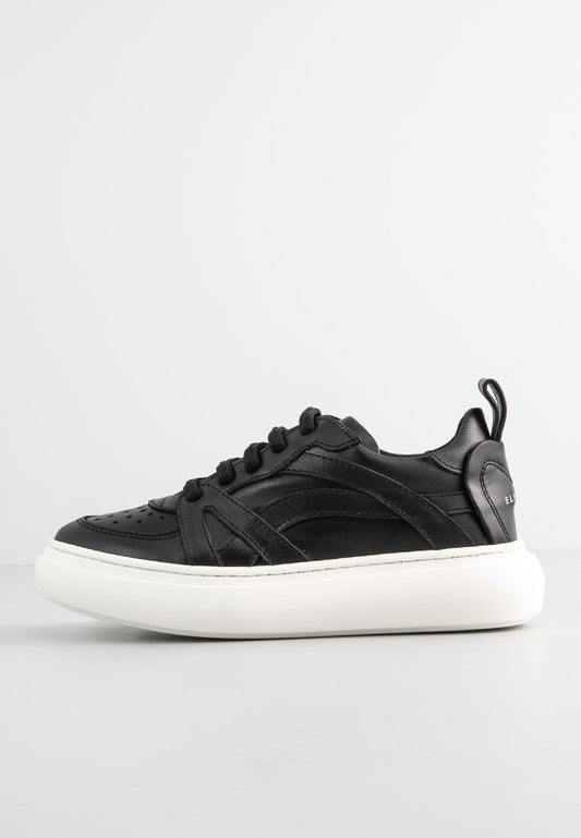 ELIE SAAB LEATHER LOW TOP SNEAKERS LACE UP Black (ZZO2LMX18-Q00) Kids