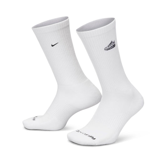 Nike Socks Everyday Plus Crew 144 Patch (1 Pair) White (FZ3076-100) Unisex