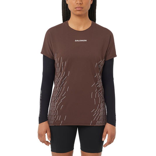 Salomon T-Shirt Sense Aero Brown (LC2698800) Women