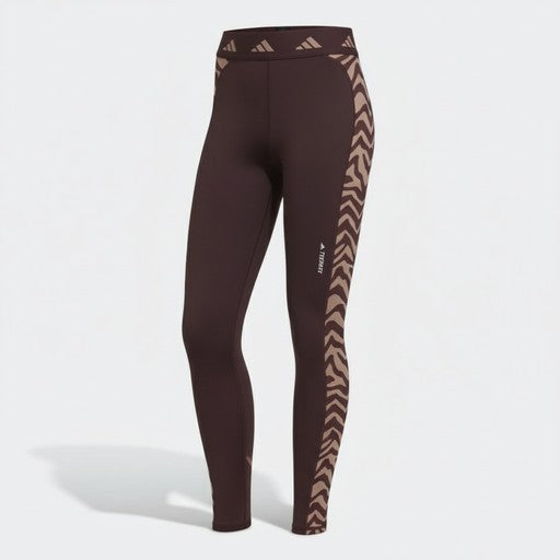 Adidas Chevron Side Stripe Leggings Brown, Women