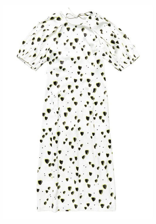 Bimba Y Lola Small Hearts print fluid midi dress Women
