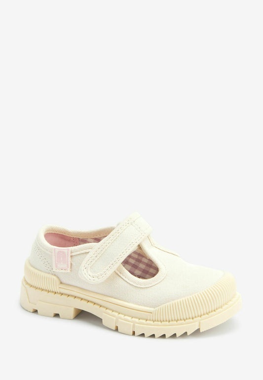 Next chunky sole canvas t-bar shoes Off-White (NX313A08E-A11) Kids