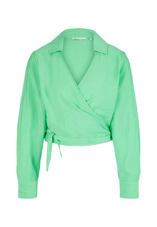 TOM TAILOR DENIM Blusen & Shirts Cropped Wrap Blouse Green (TO721E0OH-M11) Women