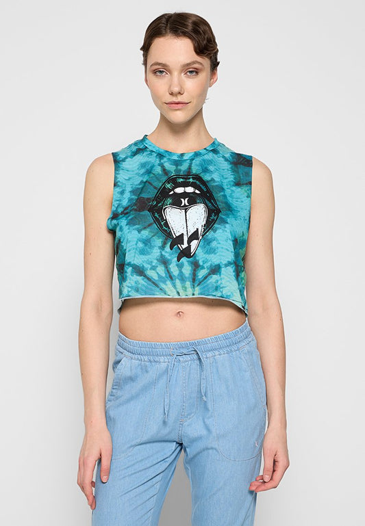 Hurley ELROW EYES CROPPED TONGUE TANK (ZZO332E43-M00) Women