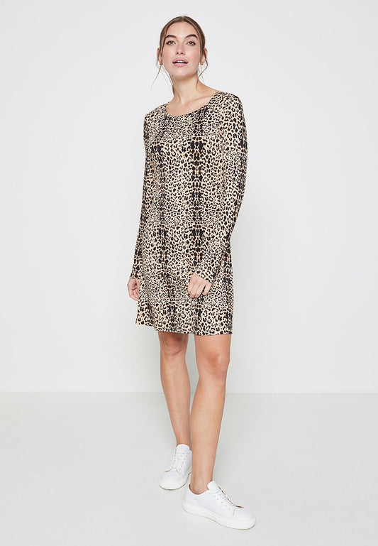 Vero Moda VMLEONORA LS SHORT DRESS JRS LT Brown (ZZO1TKM02-Q01) Women