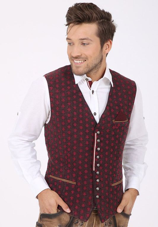Krüger Dirndl Vests Bordeaux (KD422A005-G11) Men