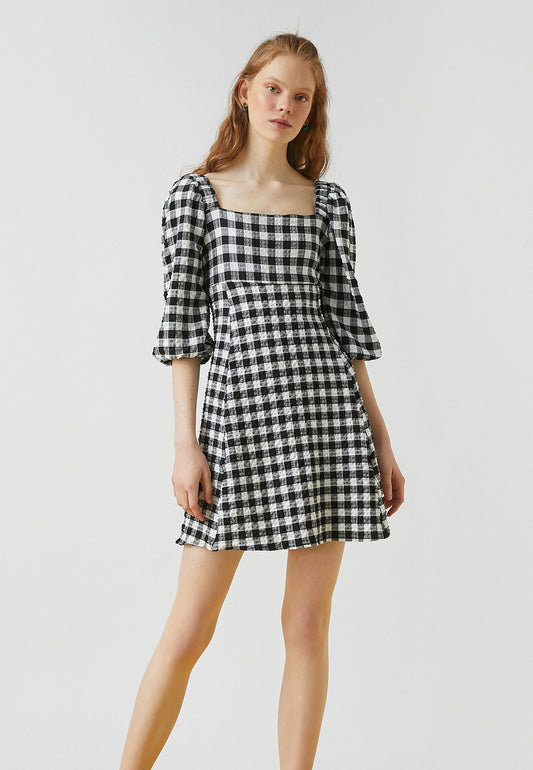 Koton Square Neck Mini Dress Black (KOA21C02B-Q11) Women