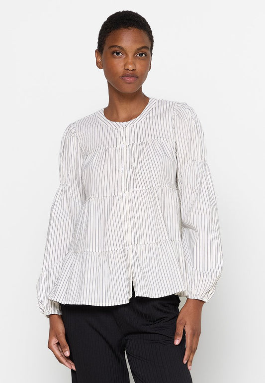 ICHI IXCHLOE STRIP SH Off-White (ZZO2ALH24-T00) Women