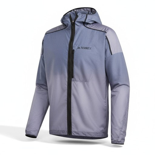 Adidas Terrex Agravic Windbreaker Jacket Blue Grey, Men