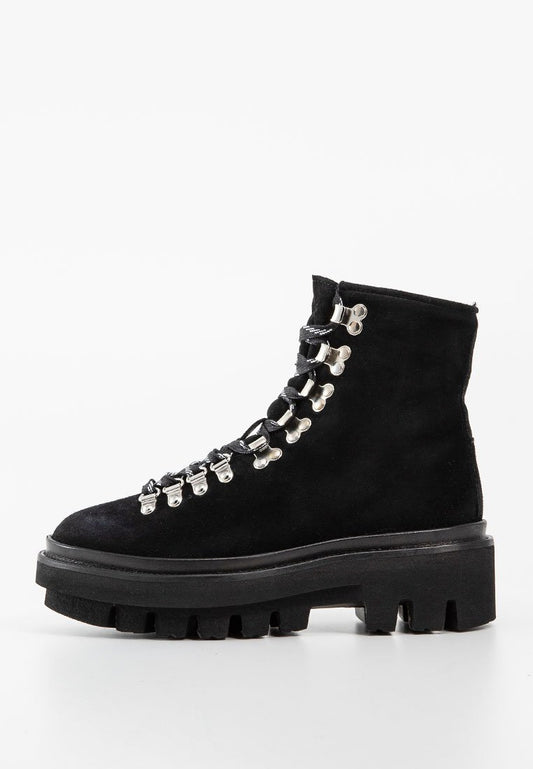 AllSaints WANDA SHEARLING BOOT Dark Brown (ZZO2PPJ17-O00) Women