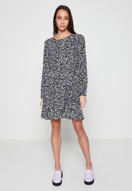 ONLY ONLNAYA LIFE VIS L/S THEA DRESS PTM Multi-coloured (ZZO1T1K42-L00) Women