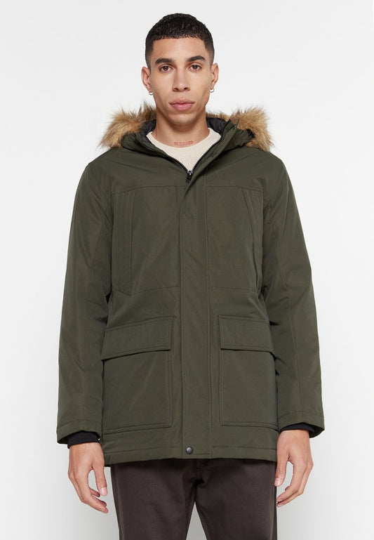 Jack & Jones JWHCHRIS PARKA FUR HOOD Olive (ZZO276F09-N00) Men