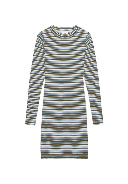 Marc O'Polo DENIM Gestreiftes Jerseykleid slim aus garngefärbtem Organic Cotton-Mix (OP521C09M-M11) Women