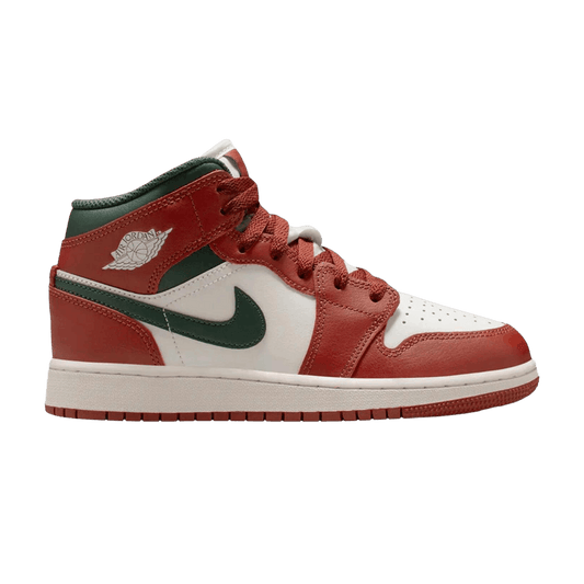 Jordan 1 Mid Redstone Midnight Green (GS) (DQ8423-105) Kids