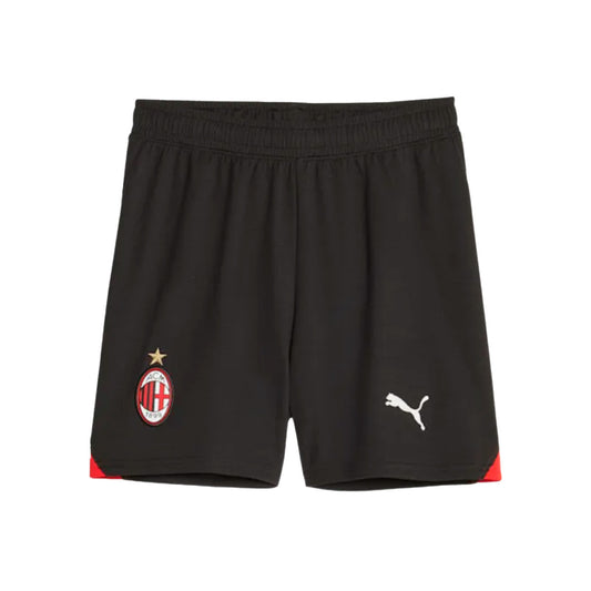 Puma Shorts AC Milan Home Kit 2023-2024 Black-Red (PU-770415-04) Kids