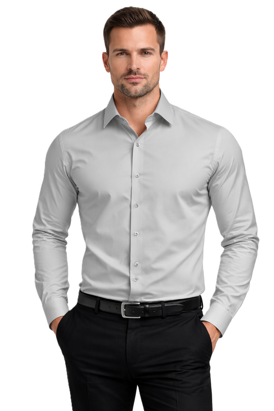 ESPADA Shirt SLIM FIT 0758S Gray 60/40 (8295) Men
