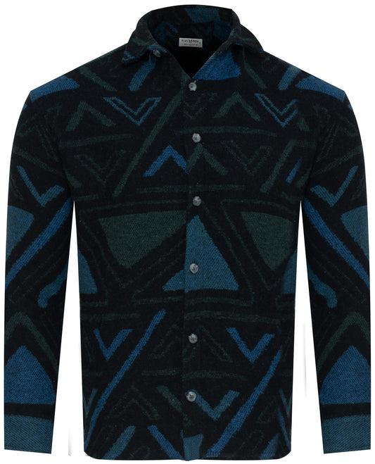 PLUS POSH Shirt Black Triangles (8478) Men