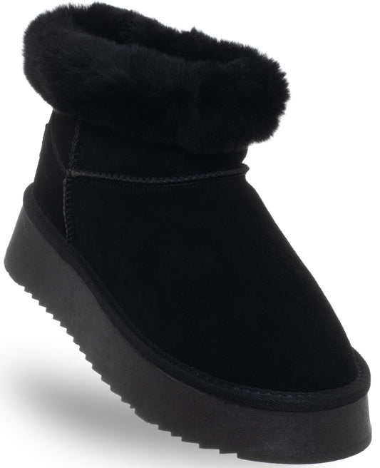 SOLO SOPRANI COUTURE Leather Ankle Boots Women's HUGH PLAT BLACK (5885) Women