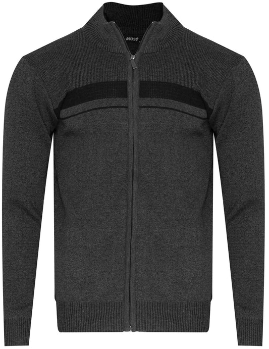 MUST Parkour Sweater Men's ROZPINANY Dark Grey (8402) Men