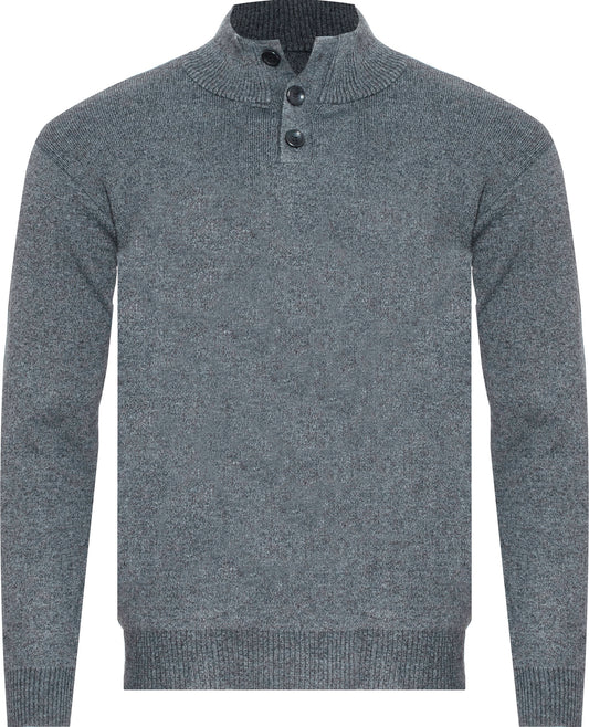 MUST Parkour Sweater Men's Z Mock Neck JASNOSZARY (8330) Men