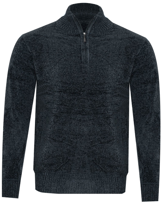 MUST Parkour Sweater Men's Z Mock Neck Dark Grey (8349) Men