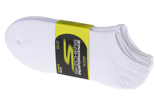 Skechers 3pk No Show Stretch Socks S101715-WHT Men