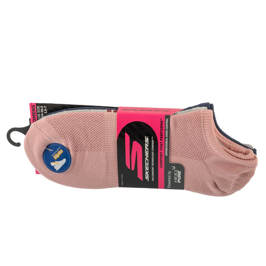 Skechers 3pk Womens Microfiber Non Terry No Show S101720-HPKNV Women